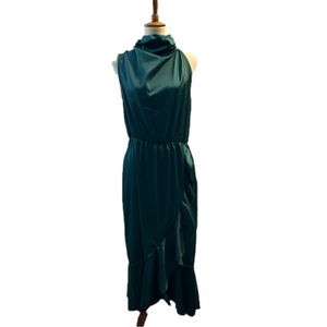 NWOT green dress with ruffles